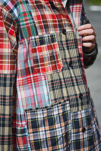 ENGINEERED GARMENTS [Dayton Shirt -Square Patchwork Madras-]