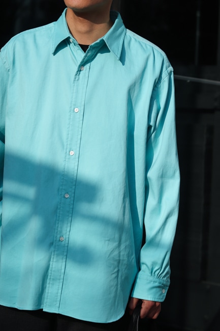 A.PRESSE [Double Weave Twill Regular Collar Shirt]