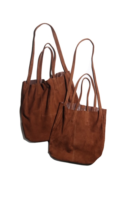バッグ Morphee 3WAY LARGE TOTE OIL SUEDE BROWN Morphee 3WAY LARGE TOTE/OIL SUEDE（L size）- BROWN - PURAS