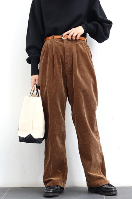 orSlow/オアスロウ】Two Tuck Wide Corduroy Trouser/ツータックワイド