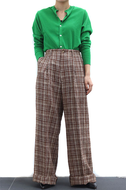 AURALEE/オーラリー】Linen Silk Check Pants/リネンシルクチェックパンツ