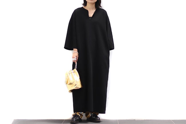 blurhms ROOTSTOCK/ブラームス ルーツストック】Rough&Smooth Thermal Over-neck Dress