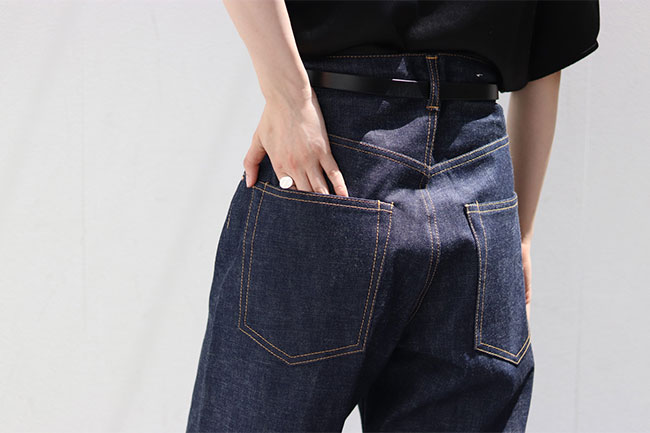 SCYE BASICS/サイベーシックス】Selvedge Denim Wide Leg Jeans