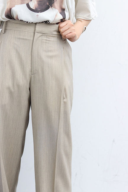 CINOH/チノ】Summer Wool Tuck Pants/サマーウールタックパンツ