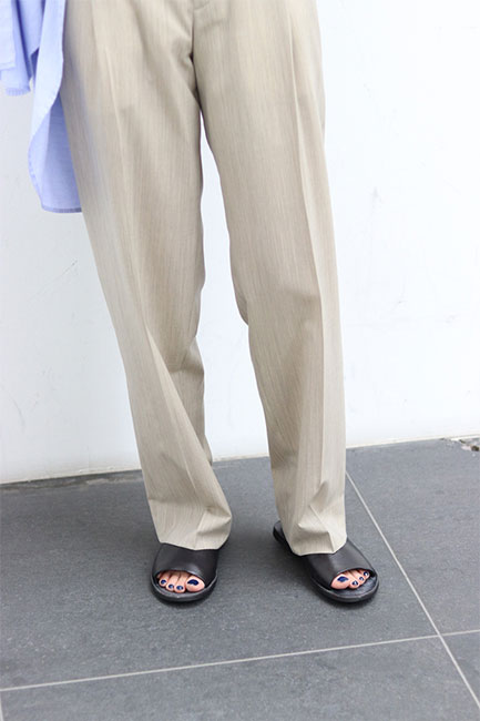 CINOH/チノ】Summer Wool Tuck Pants/サマーウールタックパンツ