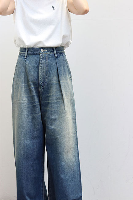 Graphpaper/グラフペーパー】Selvage Denim / Two Tuck Wide Pants 