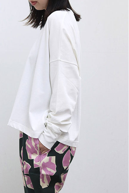 【関税込み】Studio Nicholson ブラック Loop 長袖Tシャツ STUDIO NICHOLSON＞LOOP LONG SLEEVE TEE/カットソー