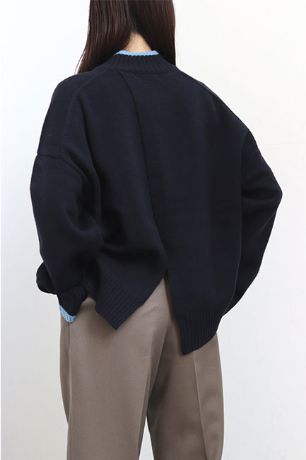 CINOH/チノ】Wool V Neck Knit & Wool 7G Crew Neck Knit