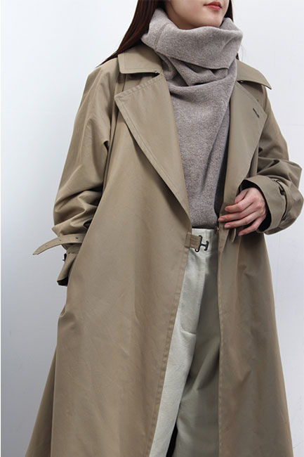 blurhms/ブラームス】Gabardine Double Belt Trench Coat/ギャバジン