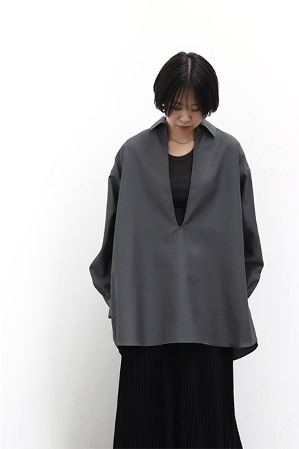 Graphpaper/グラフペーパー】Wool Cupro Skipper Shirt/ウールキュプラ 