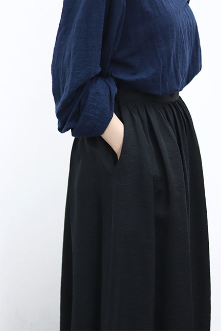 blurhms/ブラームス】Ny/R Gather Skirt/ナイロンレーヨンギャザースカート