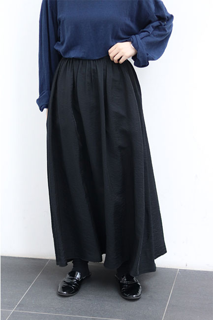 blurhms/ブラームス】Ny/R Gather Skirt/ナイロンレーヨンギャザースカート