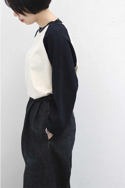 blurhms/ブラームス】Cotton Silk Nep Baseball Raglan Tee