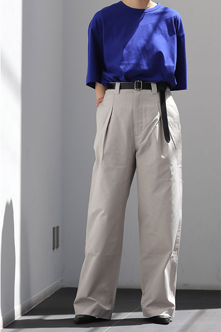 THE HINOKI/ザヒノキ】Organic Cotton Chino 1Tuck Straight Pants