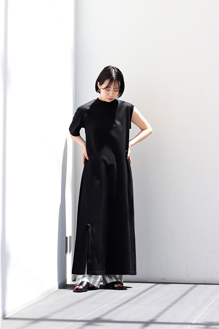 CINOH/チノ】Heavy Cotton Jersey Slit Dress