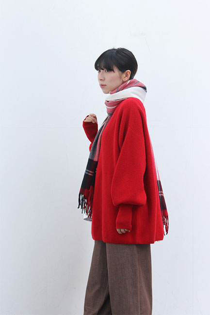 BATONER x 6CASHMERE FOX バラクラバ BATONER/バトナー】Cashmere Fox Boat Neck Fingerhall