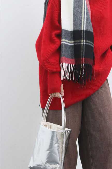 BATONER/バトナー】Cashmere Fox Boat Neck Fingerhall