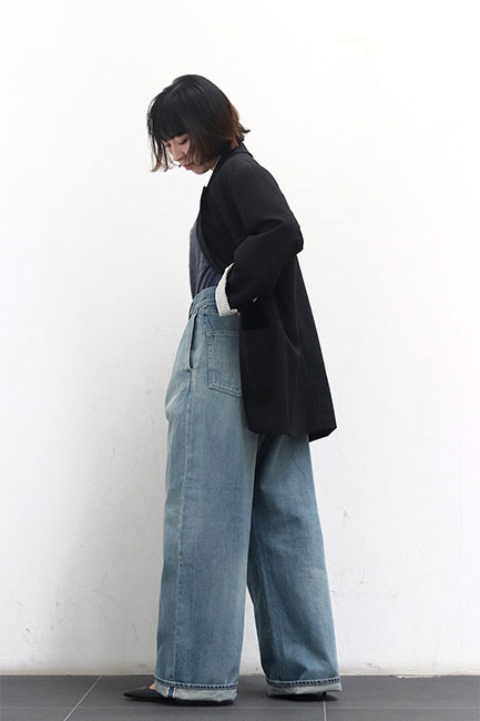 Graphpaper/グラフペーパー】Selvage Denim Two Tuck Wide Pants
