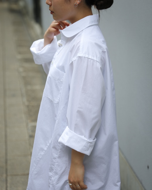 【送料無料】 ENGINEERED GARMENTS Broadcloth)] 2Ply [White(100's Shirt Flared トップス