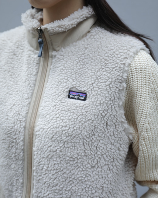 Patagonia Kids' Retro-X Vest [Natural/Natural with Classic Navy]