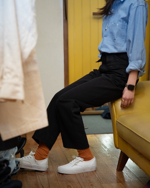 パンツ QUIITO REDENIM W WAIST PANTS BLACK QUIITO REDENIM W WAIST PANTS BLACK