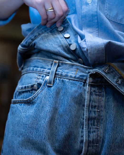 QUIITO W WAIST DENIM PT [Blue]