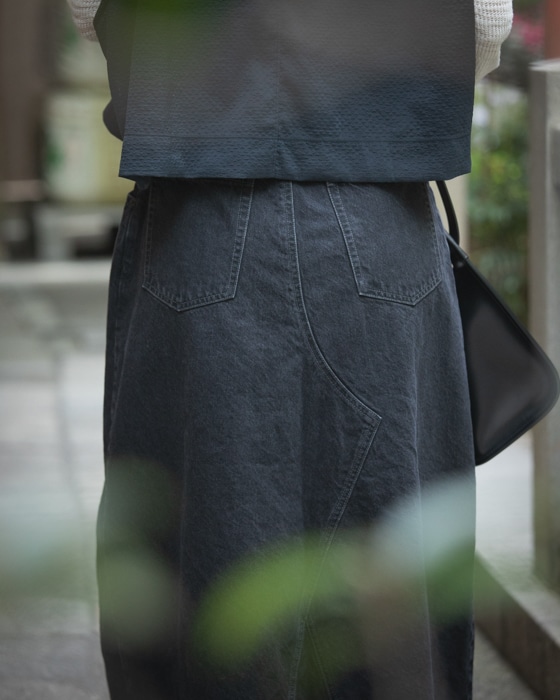 NEEDLES H.D. Skirt - Jean / 12oz Denim [Black]