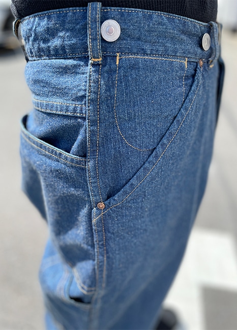 アプレッセ アプレッセ 全てのタイム A.PRESSE Washed Pants DENIM 38インチ】a.presse Denim PAINTER  PANTS 3