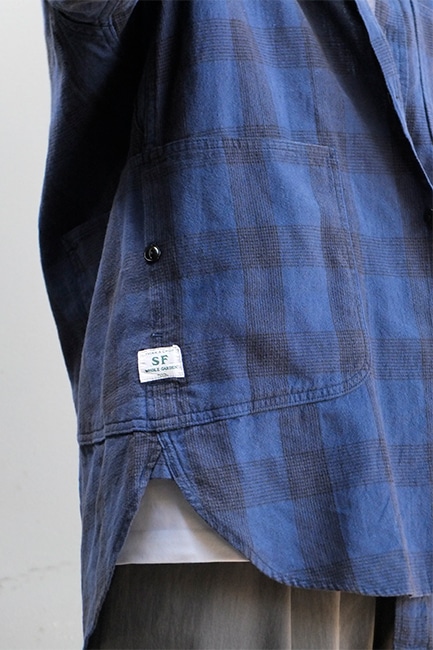 SASSAFRAS/ササフラス】Diggin Shirt - Cotton/Linen Check