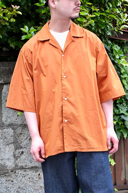 blurhms/ブラームス】Chambray Open Collar Shirt