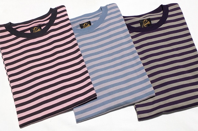 NEEDLES/ニードルズ】S/S Crew Neck Tee - Cotton Stripe Jersey