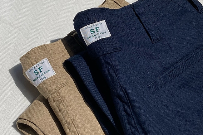 SASSAFRAS/ササフラス】Sprayer Stream Pants-Linen/Cotton Oxford