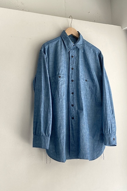A.PRESSE/アプレッセ】BB Washed Chambray Shirt / 2023Autumn&Winter 