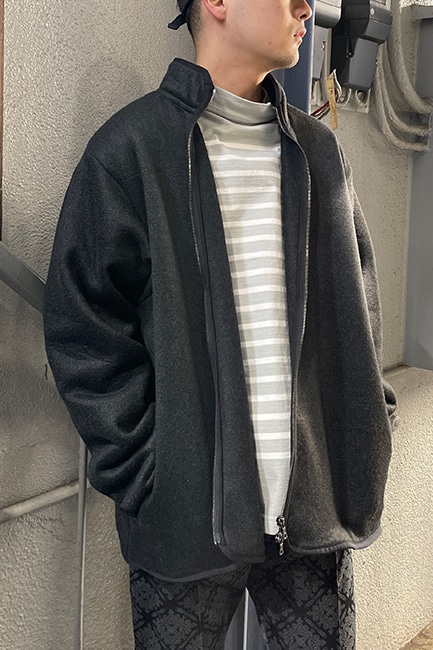 blurhms/ブラームス】Pe/Silk Fleece ZIP Jacket