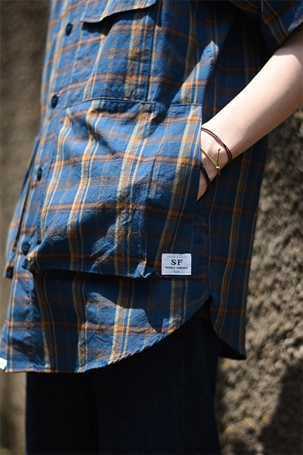 SASSAFRAS/ササフラス】Digs Crew Half 1/2 - Madras Check