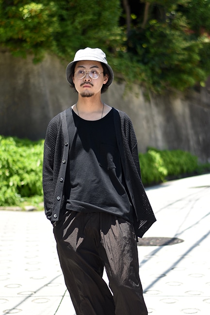 BATONER/バトナー】Woodpulp Summer Knit V Neck Cardigan