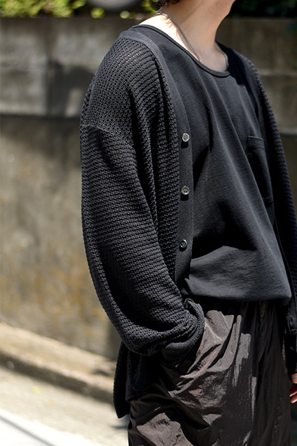 BATONER/バトナー】Woodpulp Summer Knit V Neck Cardigan