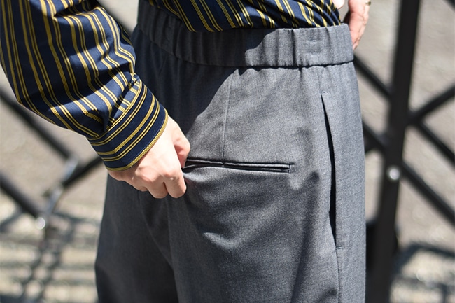 WOOL TROPICAL | TAPERED EASY PANTS – ATON | エイトン