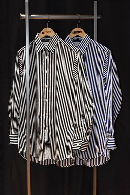 INDIVIDUALIZED SHIRTS/インディビジュアライズドシャツ】LOFTMAN別注 Barber Stripe Shirt