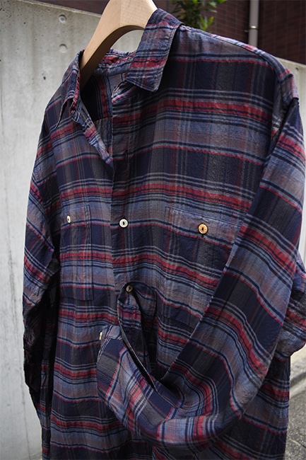 MAATEE&SONS WORK SHIRTS [MIX MADRAS]サイズ2 MAATEE&SONS/マーティーアンドサンズ】Work Shirt - Mix Madras