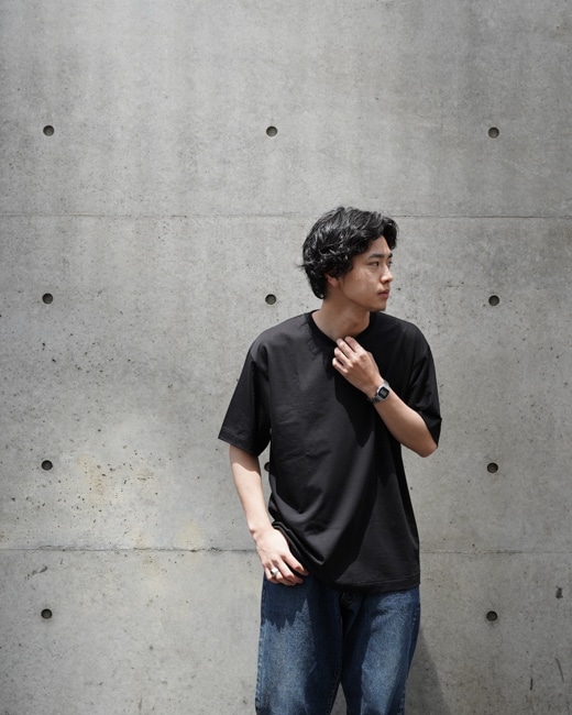 BATONER/バトナー Men Air T-Shirt [Black/White/Dark Blue]