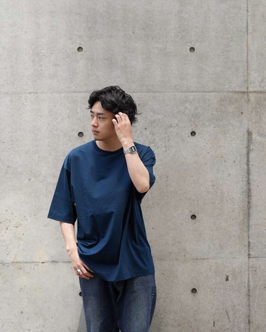 BATONER/バトナー Men Air T-Shirt [Black/White/Dark Blue]
