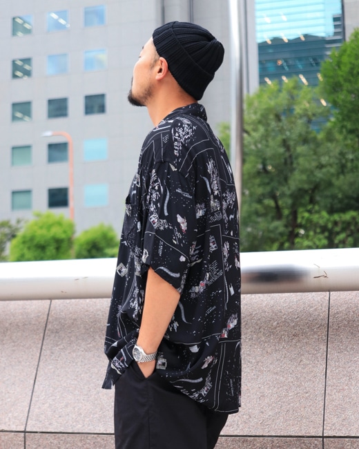 Porter Classic/ポータークラシック Aloha Shirt French Film [Black]