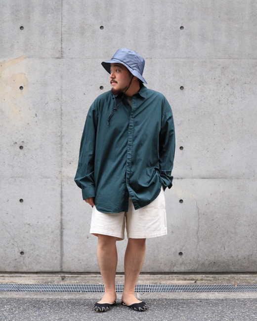 ATON/エイトン Cotton Lawn Oversized Shirt [Green]