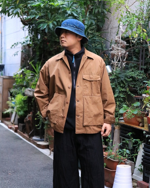 SASSAFRAS / ササフラス Digs Crew Half - Poplin [Dark Khaki]