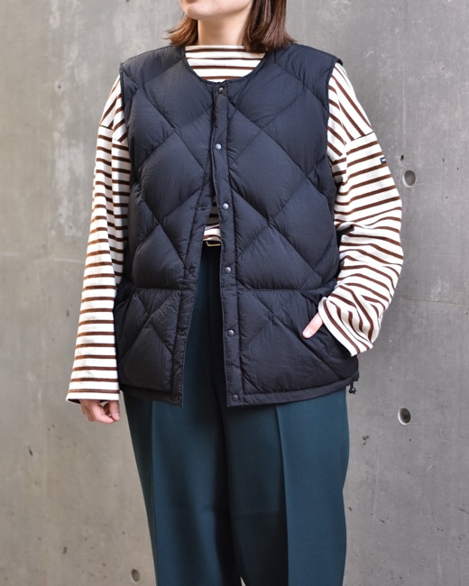 PAPERSKY / ペーパースカイ MIDDLE LAYER DOWN VEST [Black]