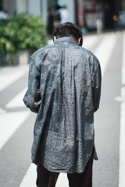 ENGINEERED GARMENTS / エンジニアドガーメンツ 19century BD Shirt - Pattern Block PT  [Black×Gray]