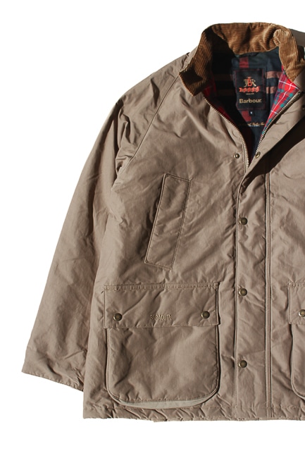 バブアー×バラクータ BARBOUR×BARACUTA BRCPS 1094 ジャケット コラボモデル CASUAL BEDALE メンズ アウター  ノンワックス ビデイル オーバーサイズ カジュアル ロゴ 危なっかしい ウェア カジュアル ストリート アウトドア ビジネス 秋冬 タン ビーチ