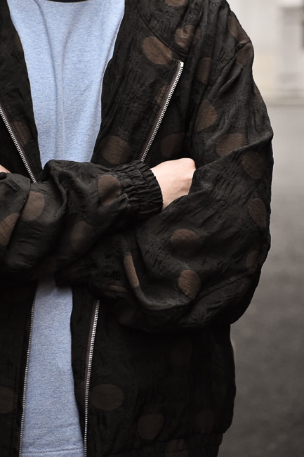 NEEDLES [Zipped Work Hoody -Shrunken Jacquard / Polka Dots]