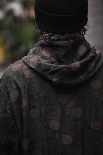 NEEDLES [Zipped Work Hoody -Shrunken Jacquard / Polka Dots]